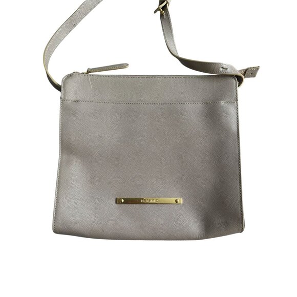 BRAHMIN Womens Taupe Beige Leather Crossbody Bag - Picture 5 of 12